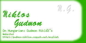 miklos gudmon business card